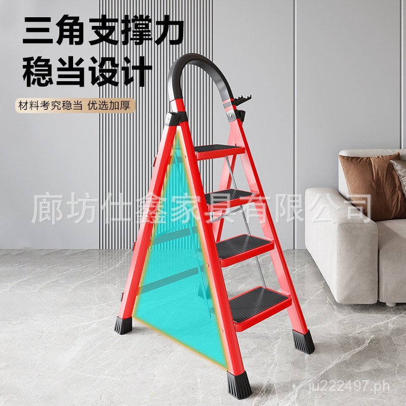 Staircase Aluminum Alloy Ladder Heavy Duty Home Balcony Anti-Slip ...