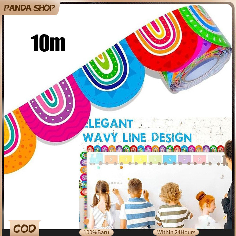 1Roll 5.5CM Board Borders Paper Border Trim Sticker Colorful Border ...