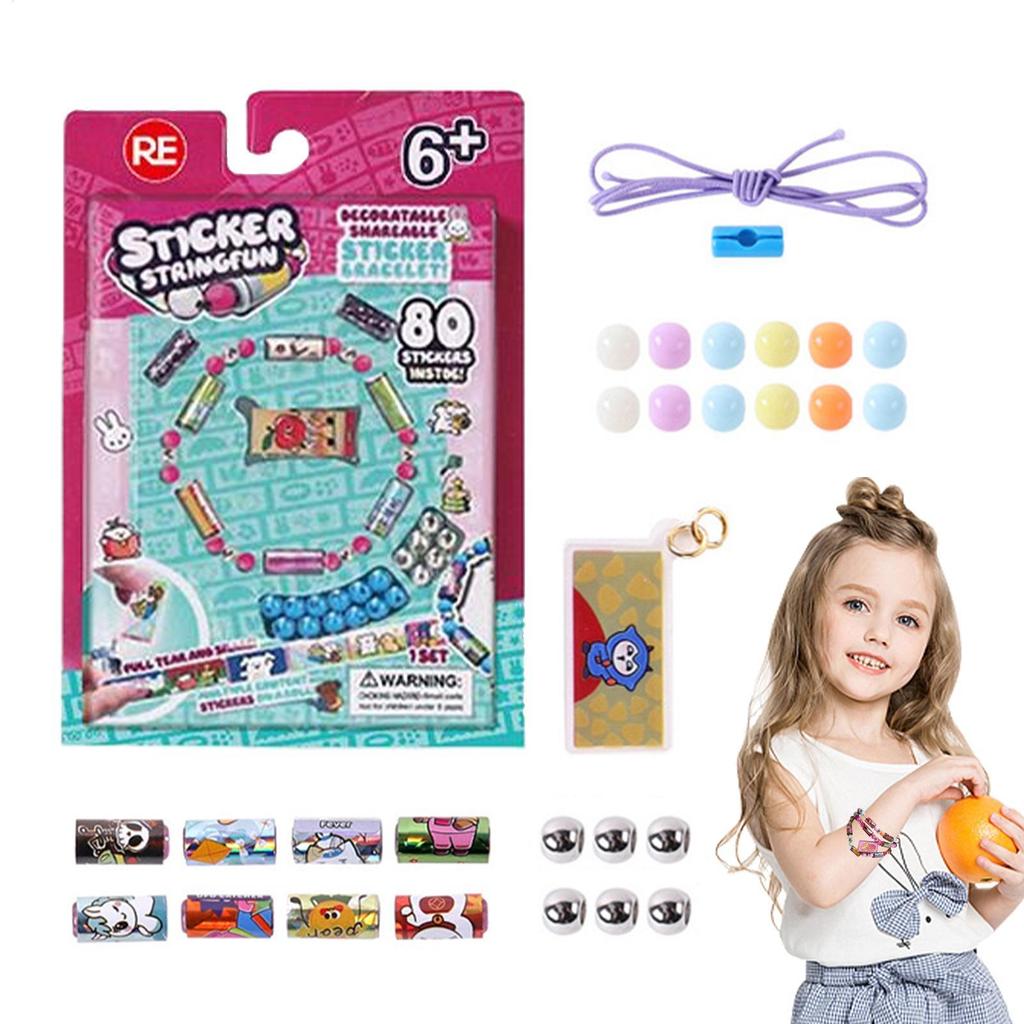 Sticker Bracelets Bracelet Making Kit Cute Trendy Bead Aesthetic ...