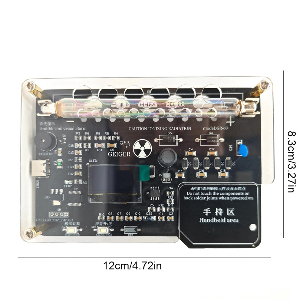 Geiger Counter Kit Module OLED Display Radiation Tester DIY Geiger ...