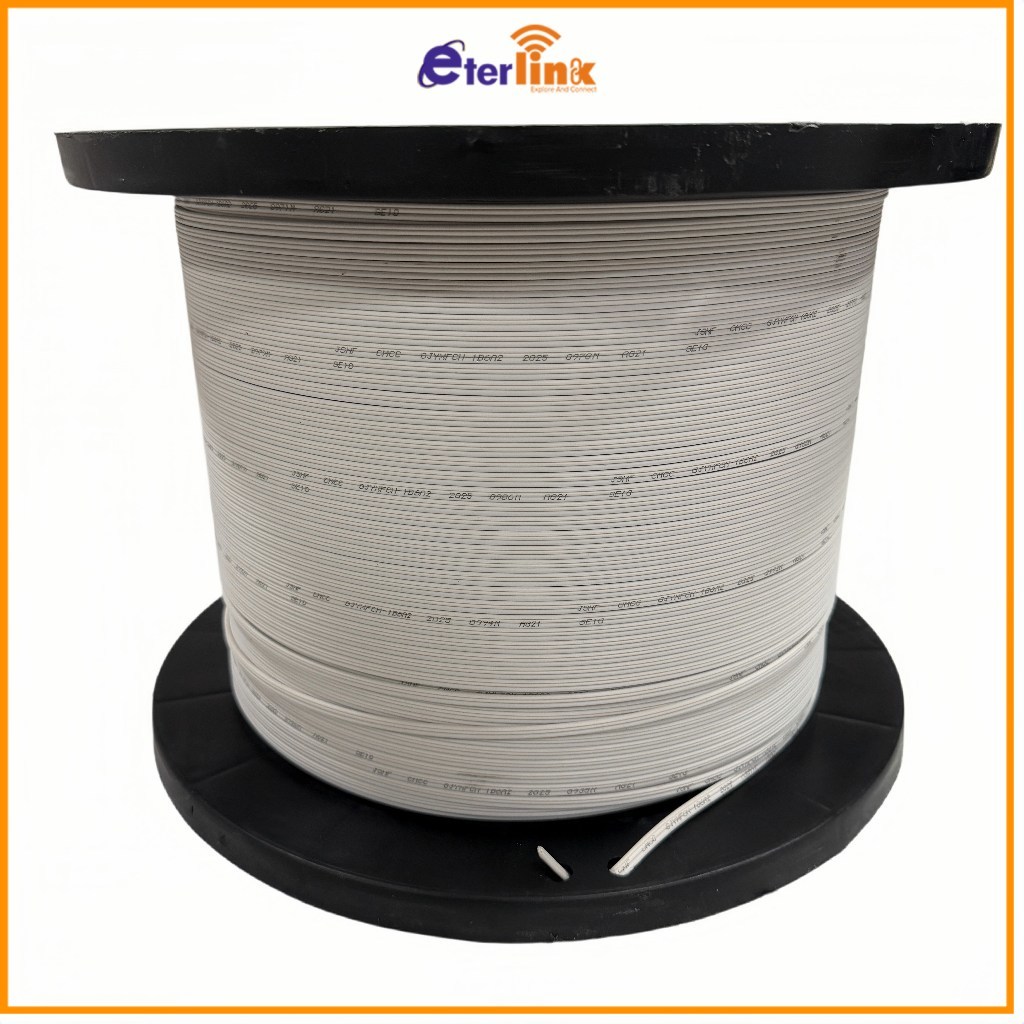 Fiber Cable Single Core Outdoor 1km 1000m Pure White Cable 1 Steel FRP ...