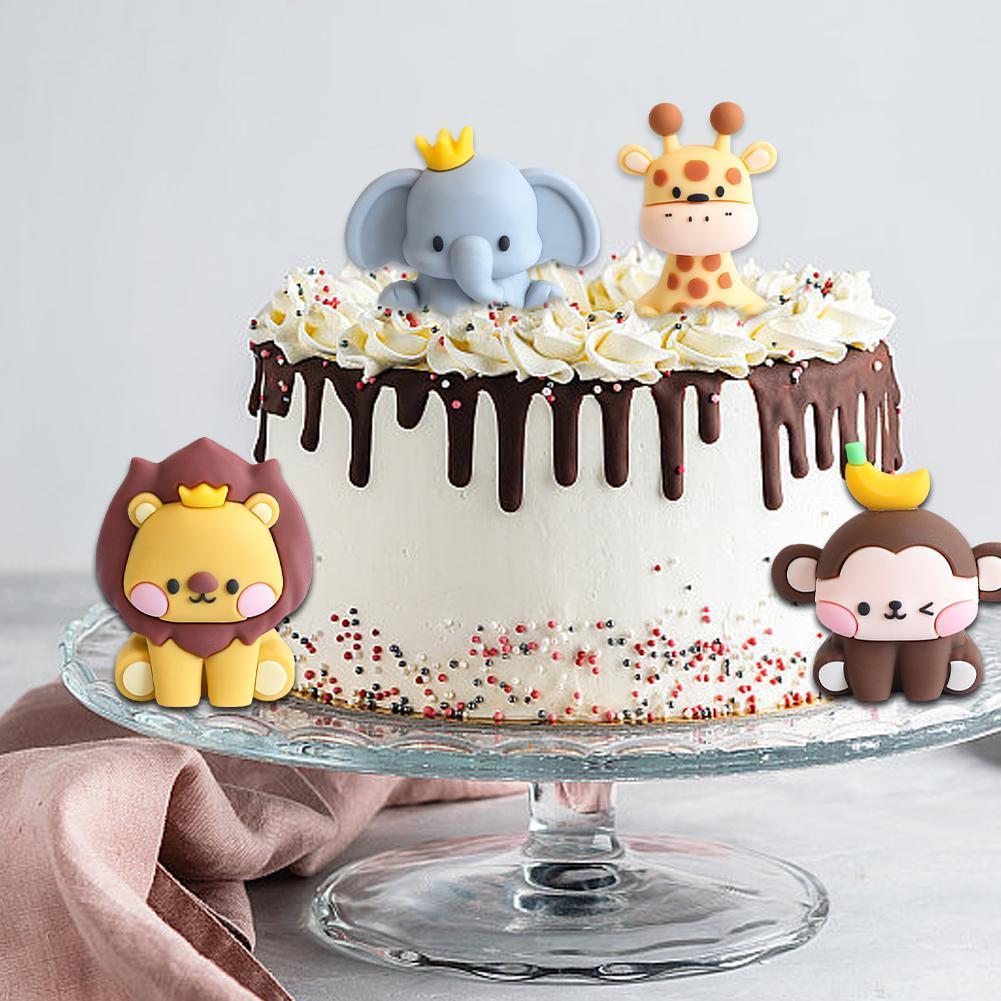 Jungle Safari Animal Cake Toppers Zoo Animal Cake Topper Cake Deco For ...