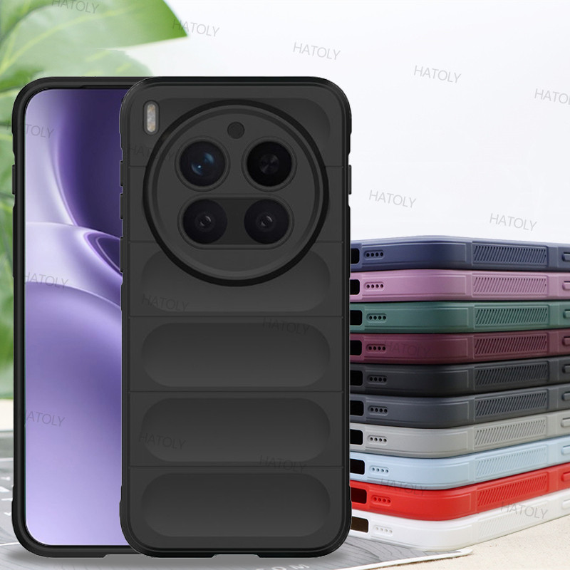 FDHYFGDY Hoes voor Vivo X300 Pro, magnetische beschermhoes, ultradunne krasbestendige harde schaal van polycarbonaat antislip antislip siliconen aan de zijkant, antislip en schokbestendig