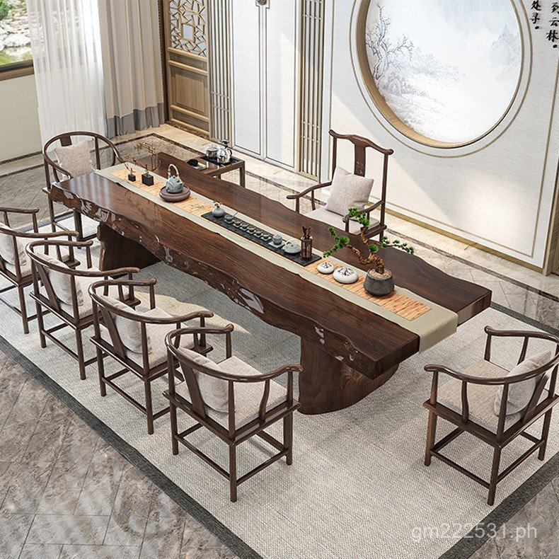 New Chinese Style Reception Table and Chair Set Tea Table Tea Room ...