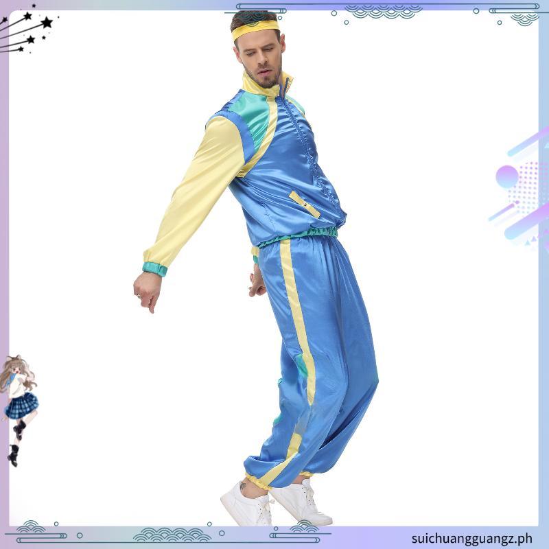 80s 90s Retro Disco Costumes Halloween Women Men Fashion Hippie Tracksuit  Costume Party Adult Dress Up Hip Hop Outfits | Shopee Philippines