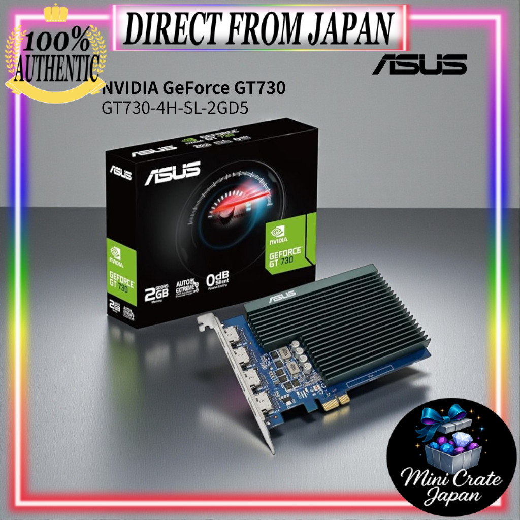ASUS GeForce GT 730 2GB GDDR5 Fanless 4-HDMI Multi-Display Graphics ...