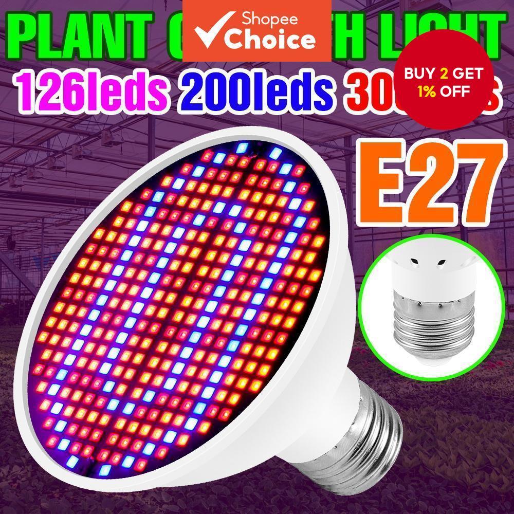 LED Plant Grow Light Bulb Full Spectrum 85-265V Indoor Hydroponic ...
