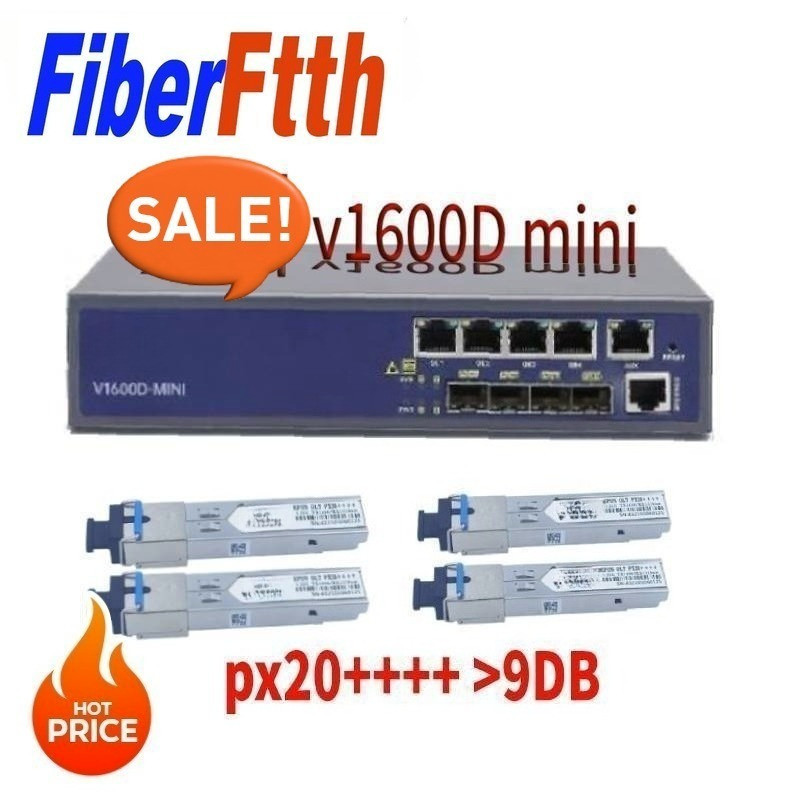 Brand New V1600D-MINI 4 Port EPON OLT Layer 2 Gigabit FTTH Fiber Optic ...
