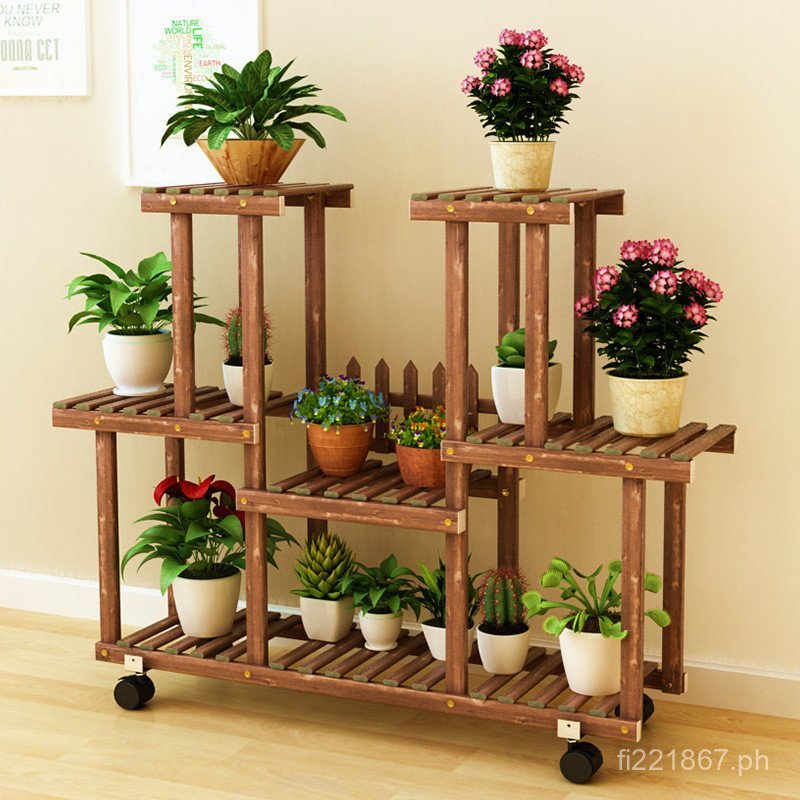 Multi-layer Indoor Wooden Plant Succulent Living Room Household Storage ...