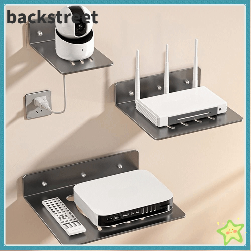 BACKSTREETYF Router Storage Rack, Metal Space-saving Camera Supporting ...