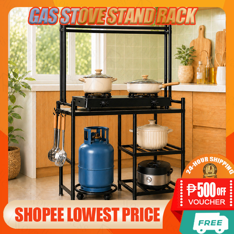 Gas Stove Stand Rack Stainless Kitchen Organizer Heavy Duty Gas Rack ...