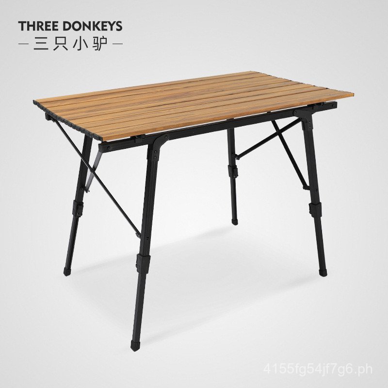 Three Little Donkeys Outdoor Retractable Folding Table Portable Camping ...