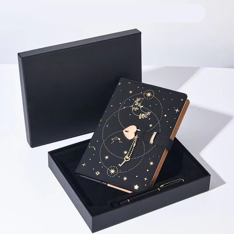 Heart Key Lock Password Notebook Diary Book Stationery Notebook Diary ...