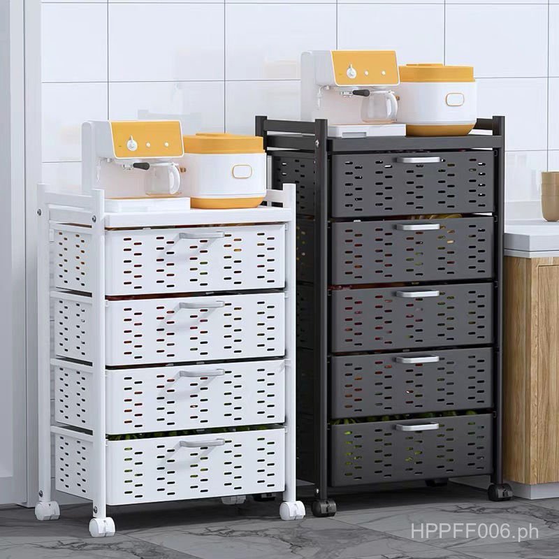 Multifunctional Storage Rack Basket Organizer with Drawers for Fruits ...