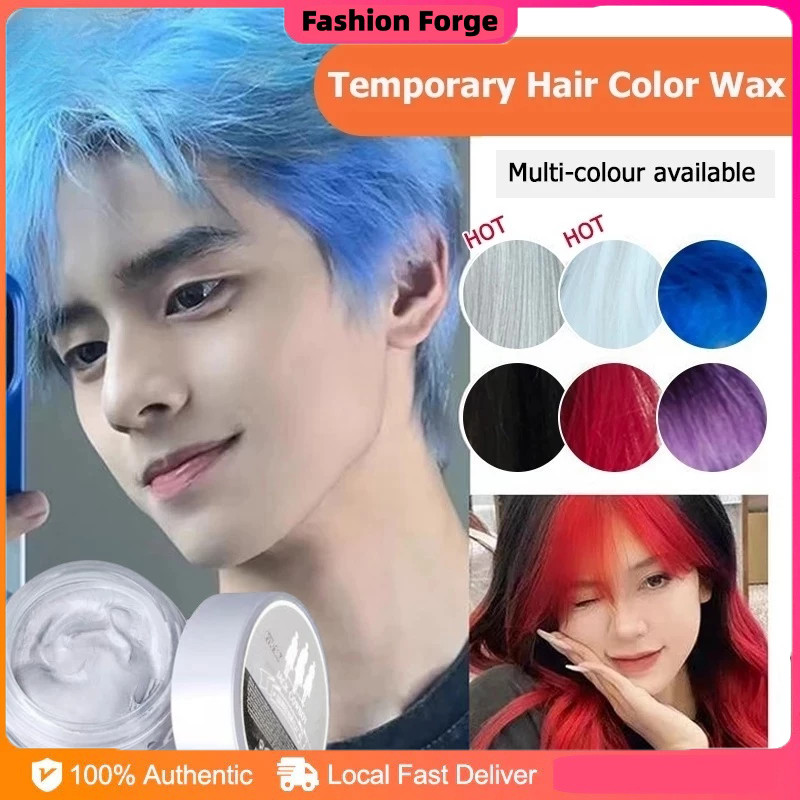 Hair Wax Temporary Hair Color Washable Hair Dye Hair Color Wax | Shopee ...