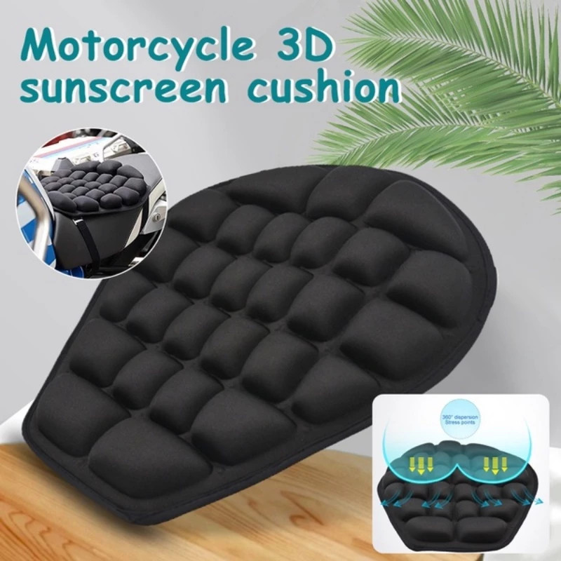 1Pc Premium Memory Foam Motorcycle Seat Cushion Air Flow Design ...