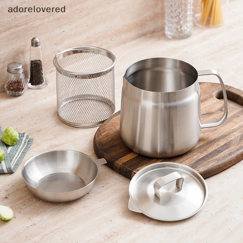 adorelovered Oil Filter Pot Stainless Steel Oil Strainer Pot With Fine ...