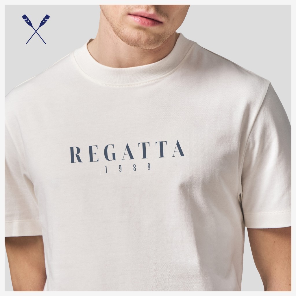 Regatta 1989 Regular Fit Graphic T-Shirt For Men (Navy Blue/Pale Blue ...
