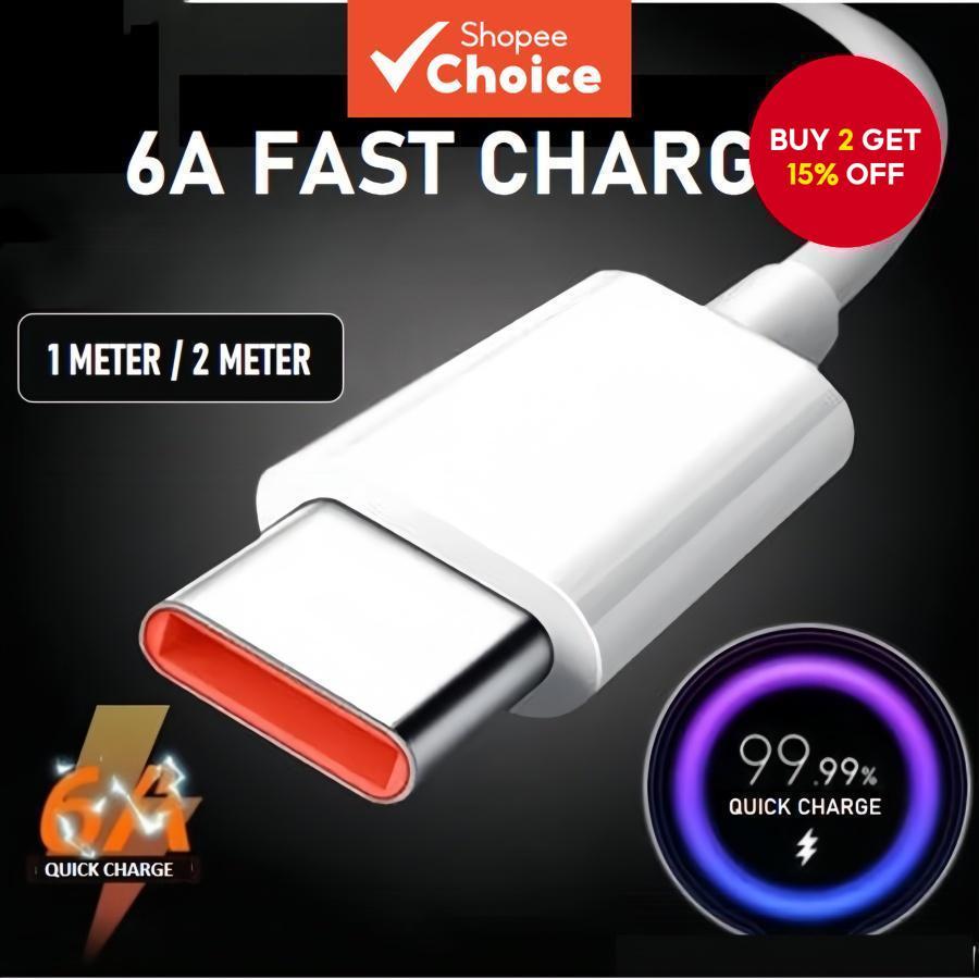 6A USB to USB C Fast Charging Cable – 33W Turbo Charge, for Android ...