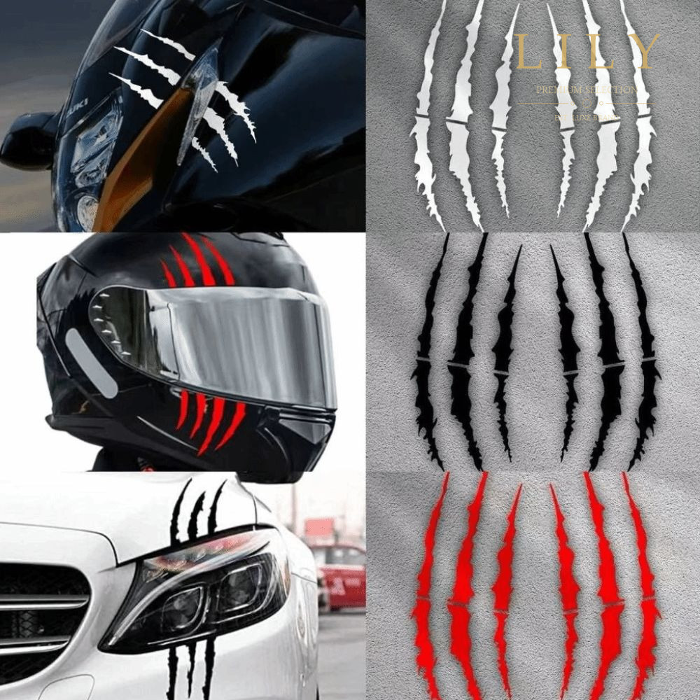 LILY Motorcycle Stickers, DIY Vinyl Helmet Stickers, Demon Style ...