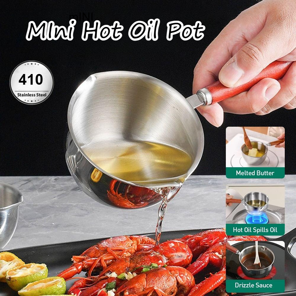 Milk Pot Mini Sauce Pan Small Multifunction Cooking Pot Wooden Handle ...