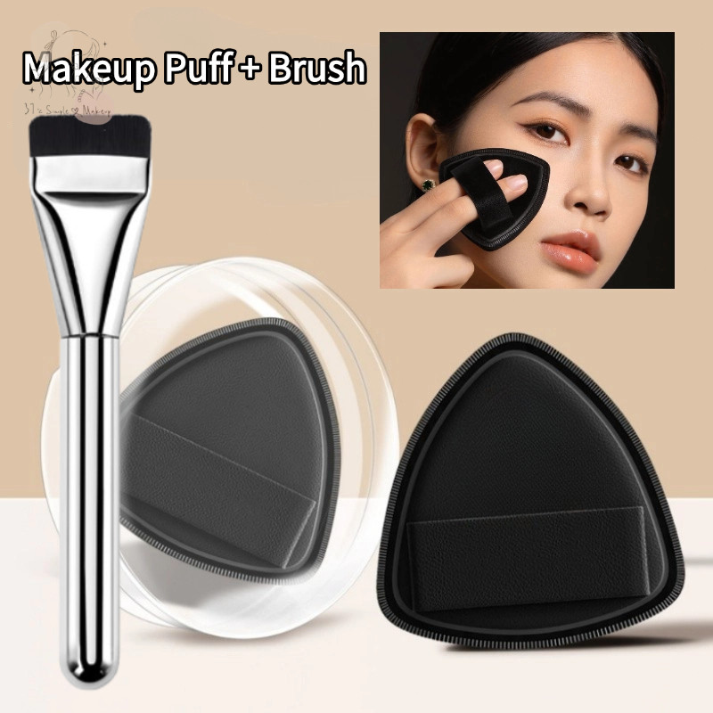 Triangle Powder Puffs with Box Face Soft Makeup Puff for Loose Powder ...