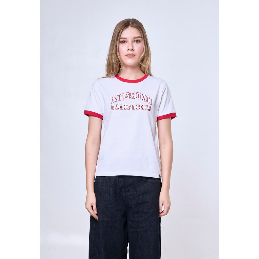 Mossimo Adelaide White Classic Ringer Tee | Shopee Philippines