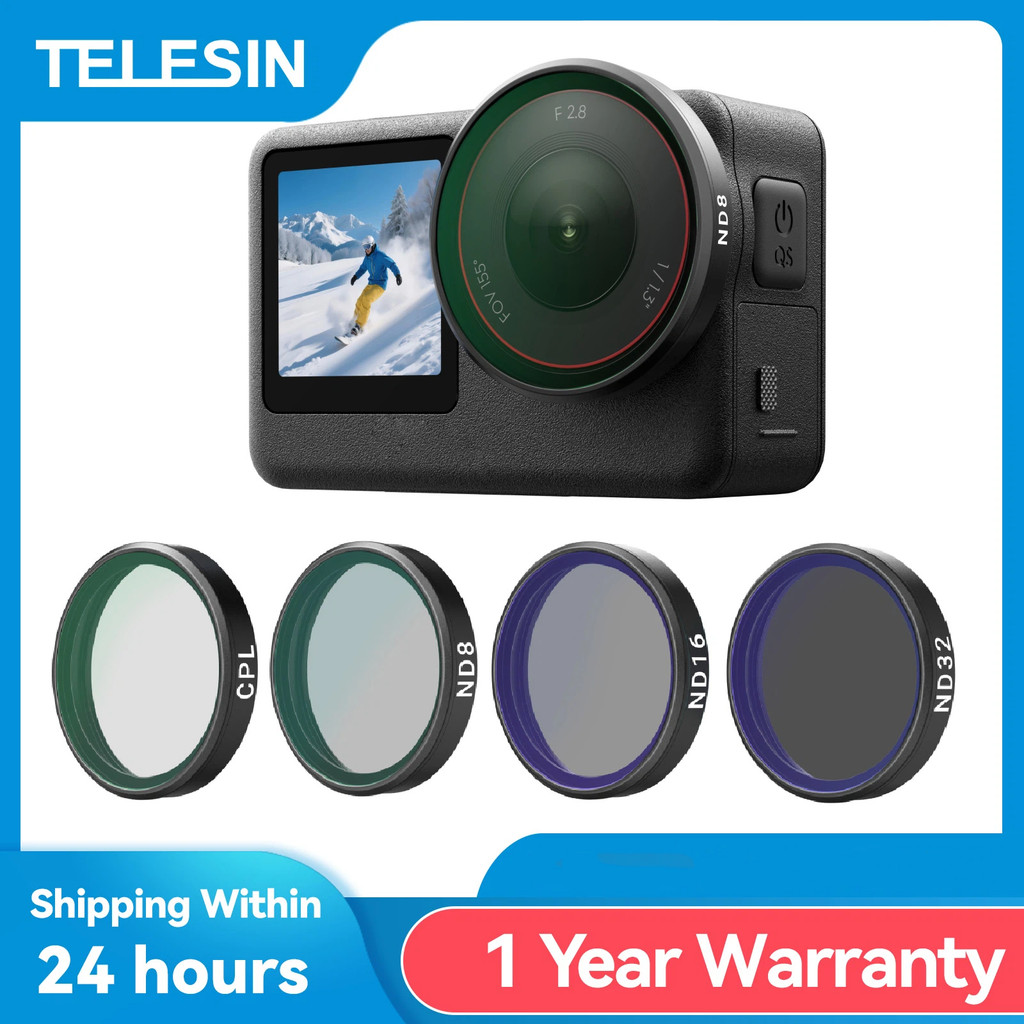 TELESIN CPL ND8 ND16 ND32 UV VND Quick Release Lens Filter Set Frame ...
