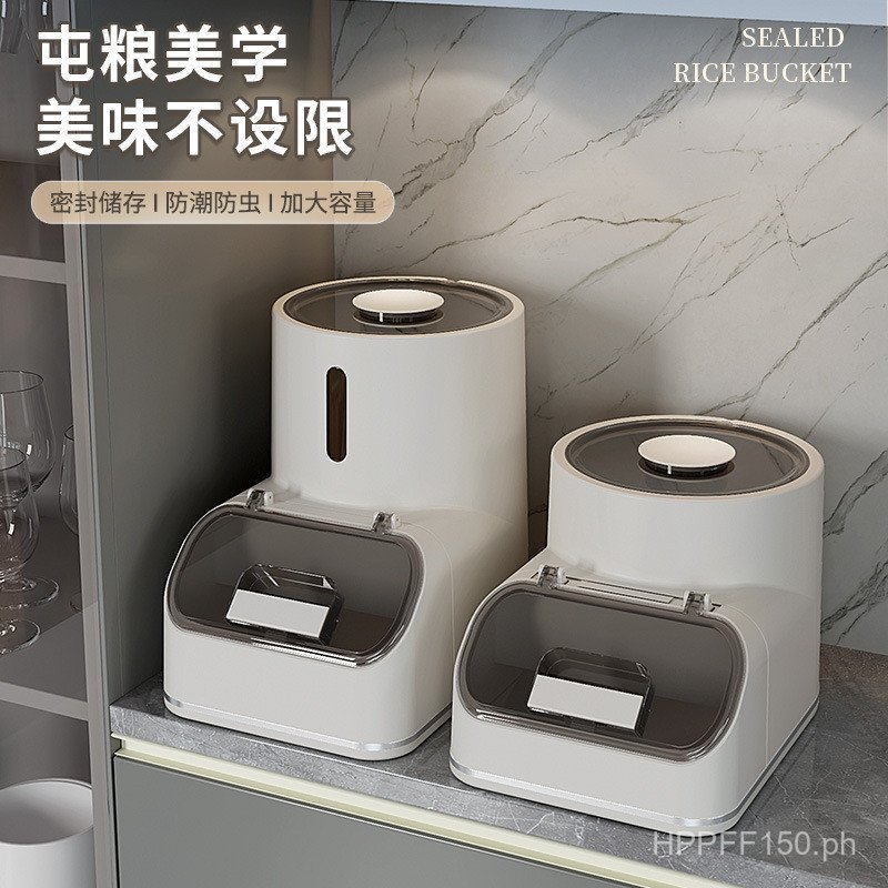 Sealed Household Rice Bucket Rice Storage Container Food Grade Rice Bin ...