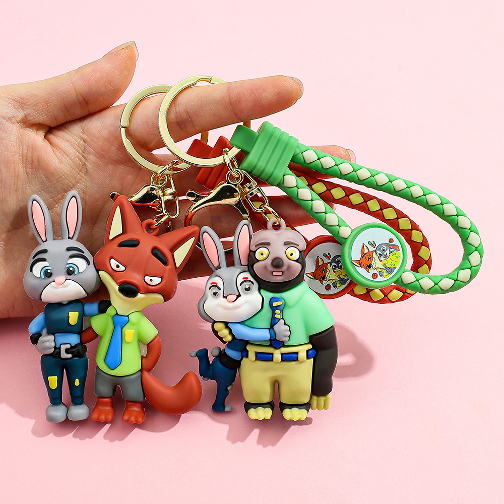 2025 Zootopia Judy Hopps and Nick Wilde Couple Keychain Backpack Charm ...
