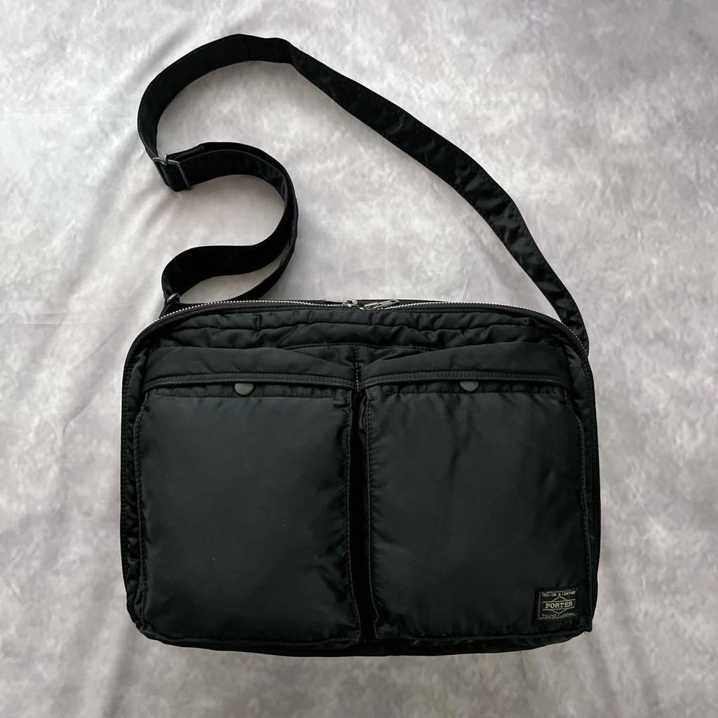 USED PORTER Shoulder Bag Tanker Black (Black) - y2k 00s - Yoshida 