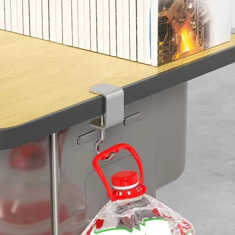 XUAN 360° Rotatable Steel Table Hooks - Detachable Desk Edge Hook ...