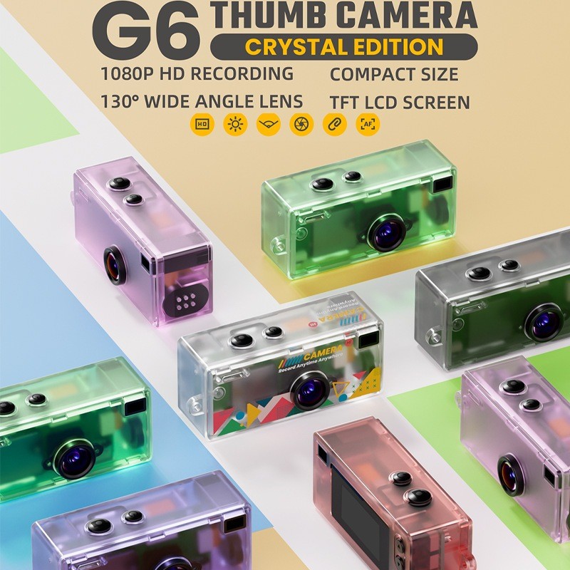Mini Camera Action Camera Digital Wireless Thumb Camera G6 Crystal ...