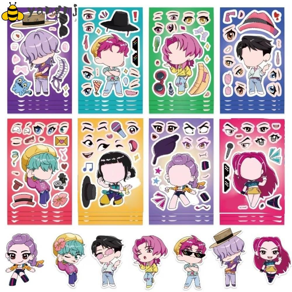 YANGMJ 8 Sheets KPop Demon Hunters Stickers, Mira Zoey Rumi Cosplay ...