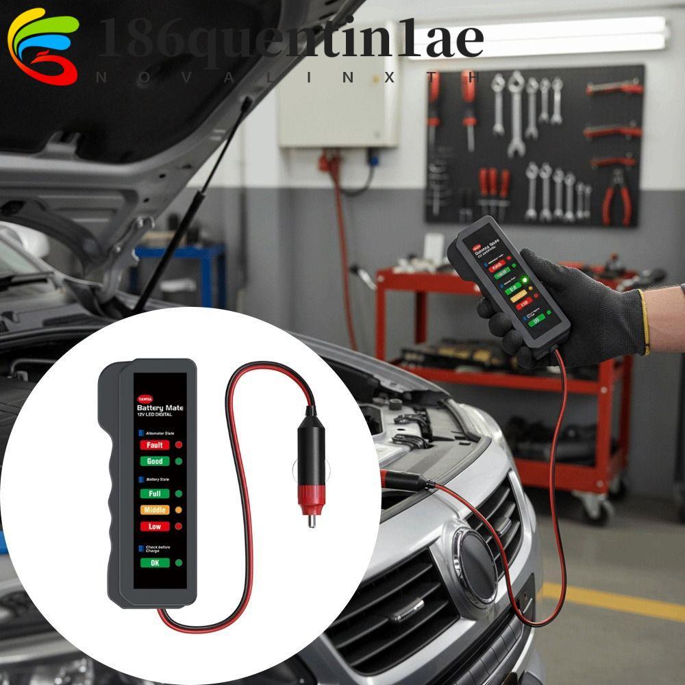 QUENTIN1AE Digital Analyzer, 6 Led Lights Mini Digital Car Battery ...