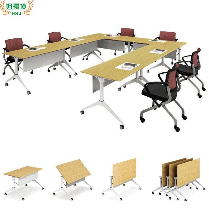Writing Desk Conference Table Splicing Folding Mobile Combination Large ...