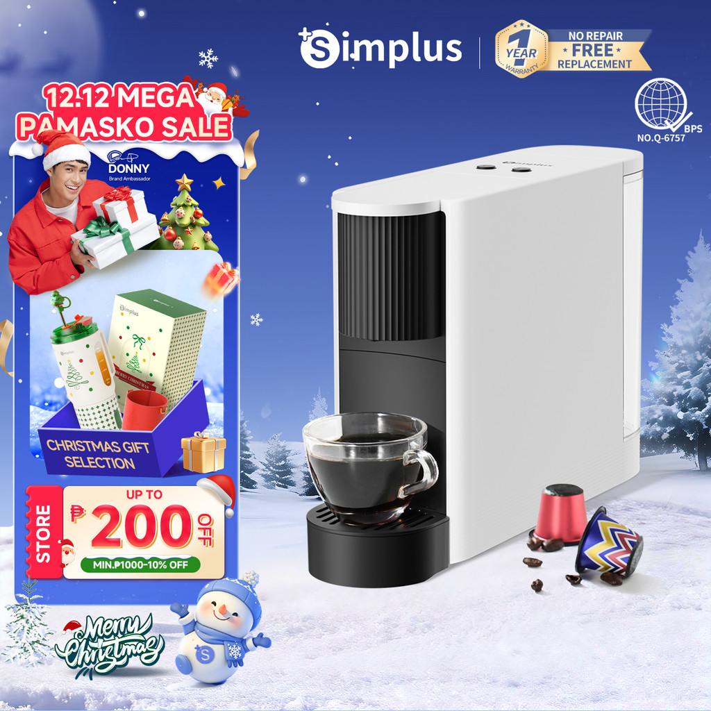 Simplus Coffee Maker 20Bar Nespresso Capsule Coffee Machine 2-Cup Size ...