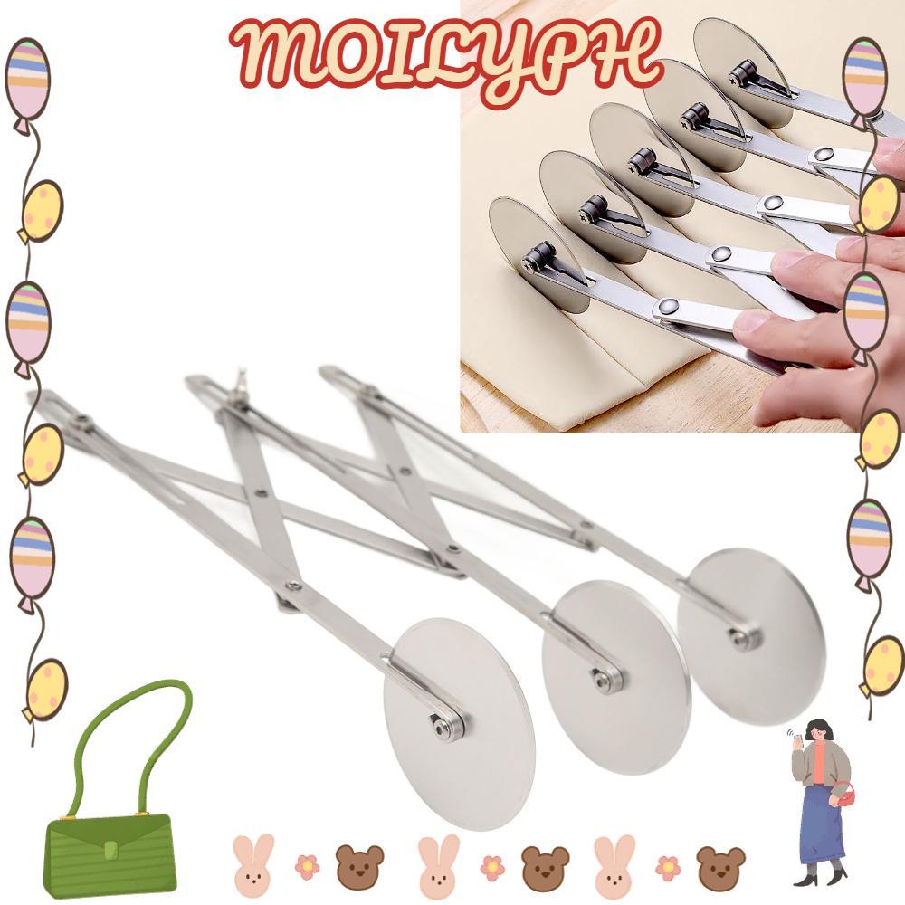 MOILYGOODS Pastry Cutter, Stainless Steel 3 Wheel Pizza Cutter, Durable ...