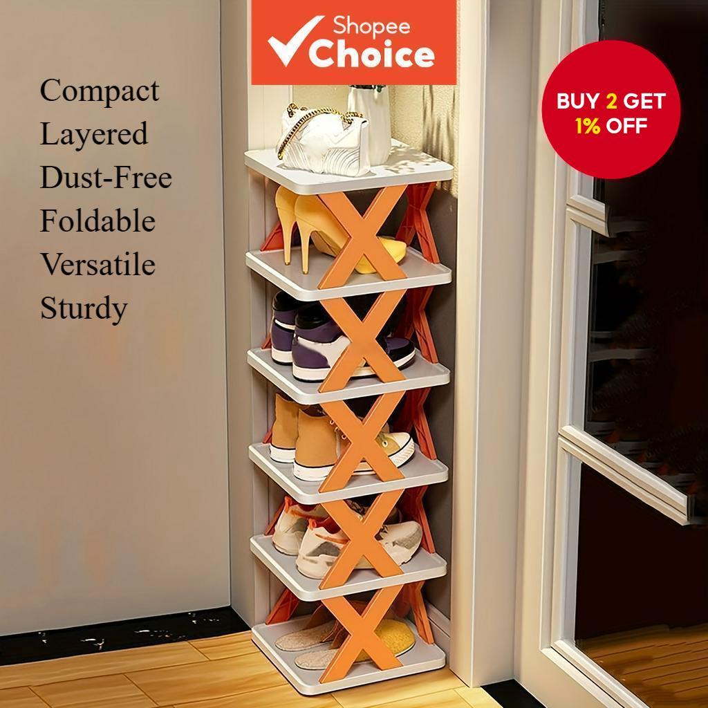 Foldable Multi-Layer Shoe Rack, Space-Saving Organizer for Home, Dorms ...