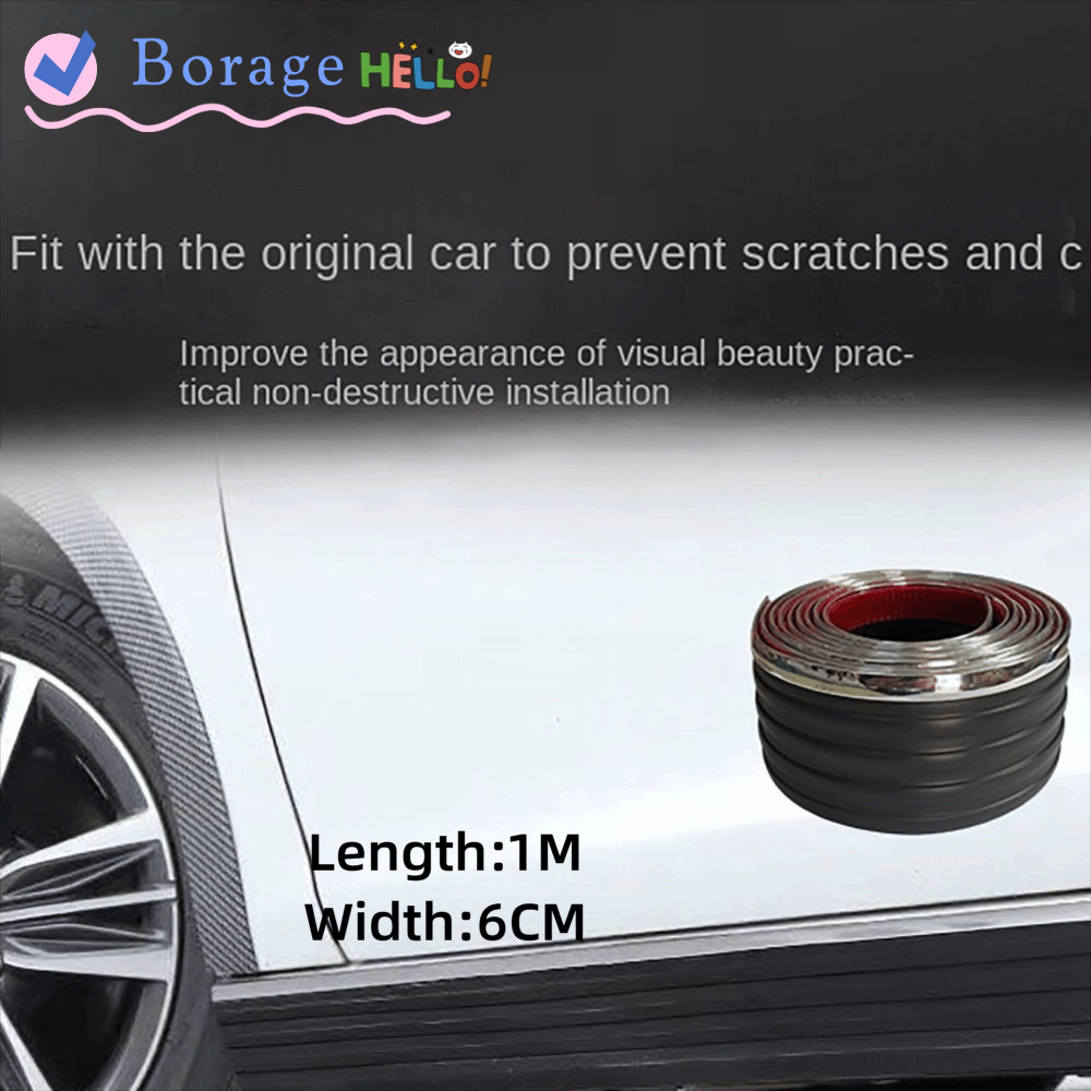 BORAG Car Exterior Protector, 1M*6CM Easy To Install Side Trim Strip ...