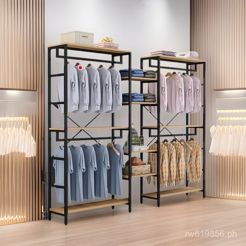 Wholesale Rack Women's Clothing Men's Clothes Rack Living Room Double ...