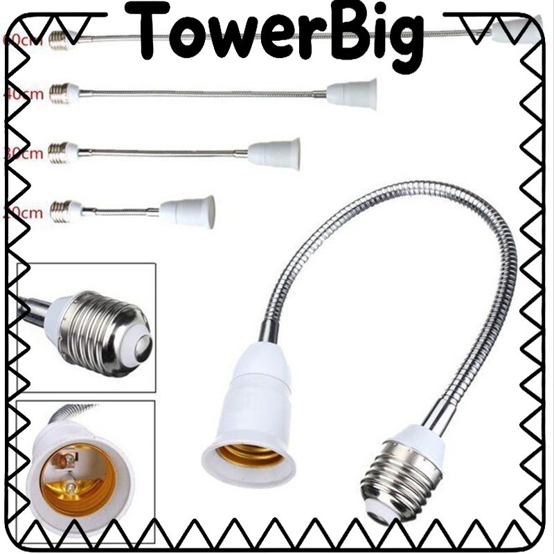 50/30/20CM LED E27 Light Bulb Lamp Holder Flexible Extension Adapter ...