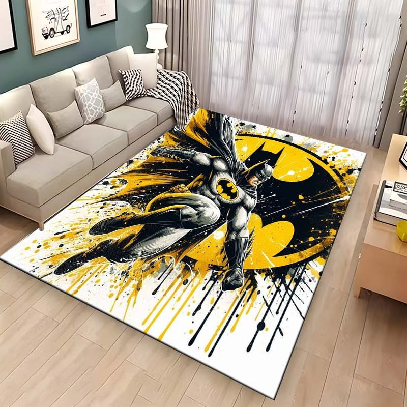 Batman-themed rug, made of microfiber, non-slip, suitable for all ages ...