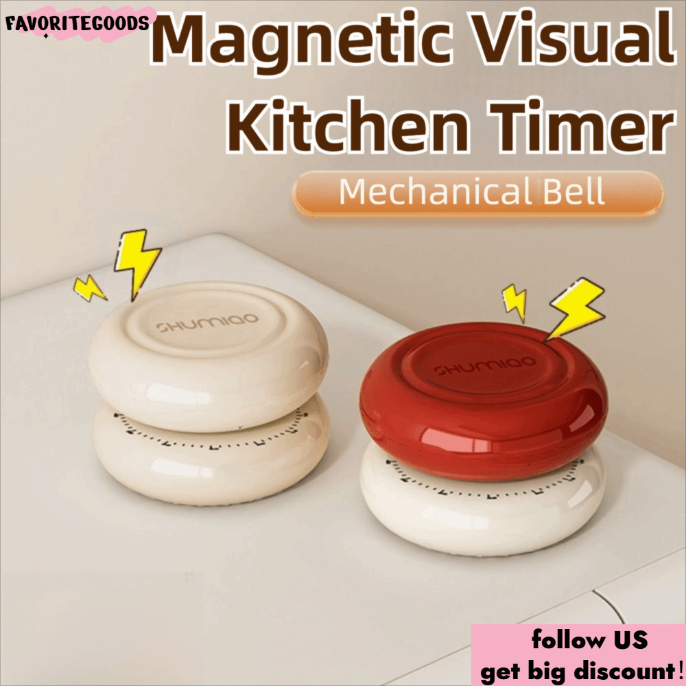 FAVORITEGOODS Visual Kitchen Timer, Magnetic with Loud Alarm Countdown ...