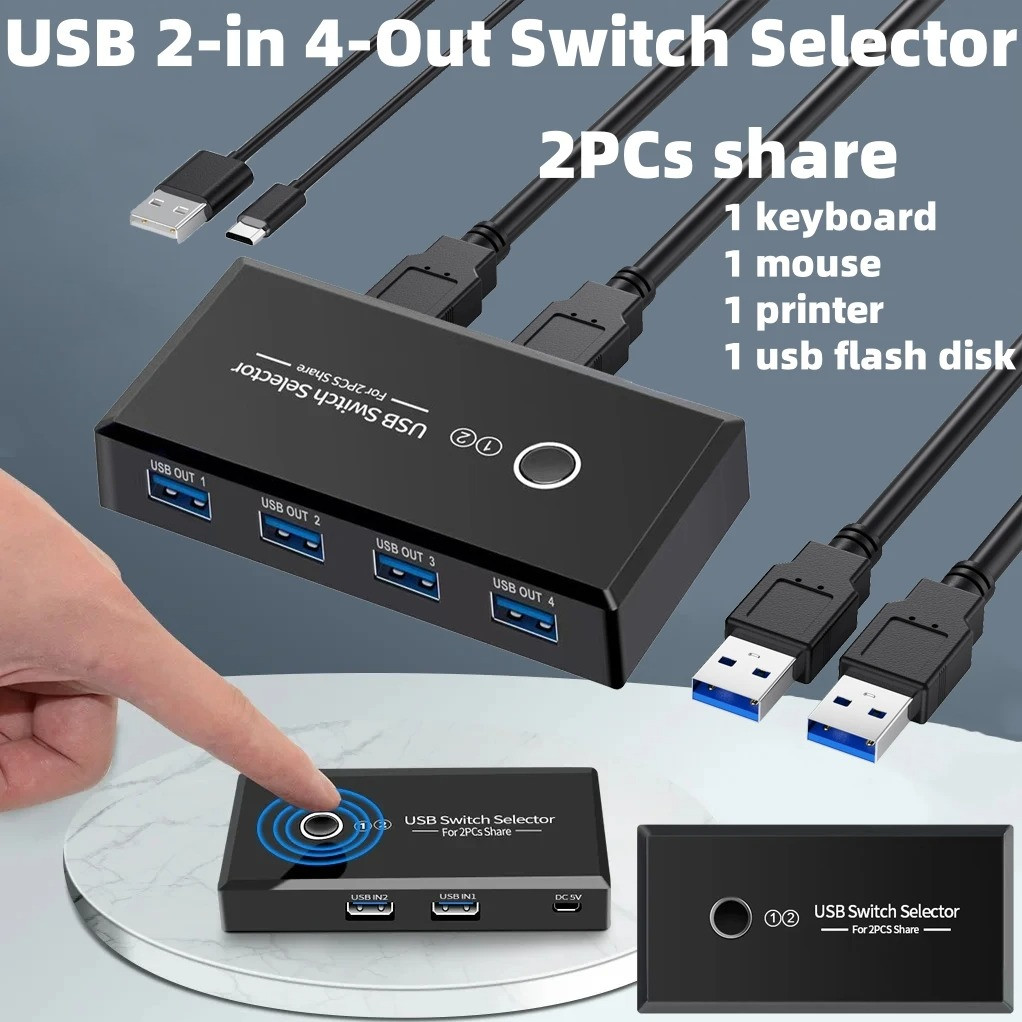 USB KVM Switch USB 3.0 Switcher KVM Switch for Windows 10 PC Keyboard ...