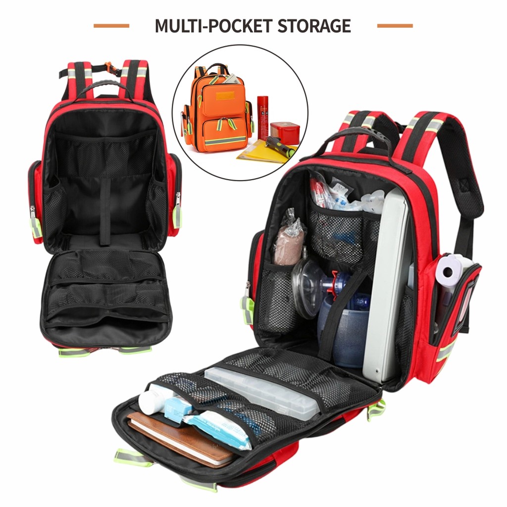 Professional Emergency Medical Backpack | Multi-Pocket Trauma First Aid ...
