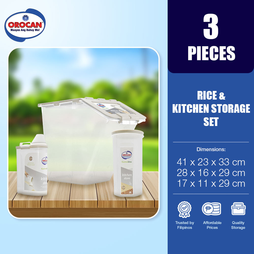 Orocan Rice and Kitchen Storage Set | Bigasan Rice Cereal Grains ...