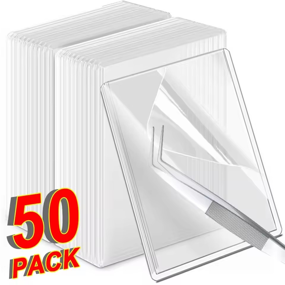 10-50Pcs PVC Transparent Card Sleeves / Idol Photo Game Card Holders ...