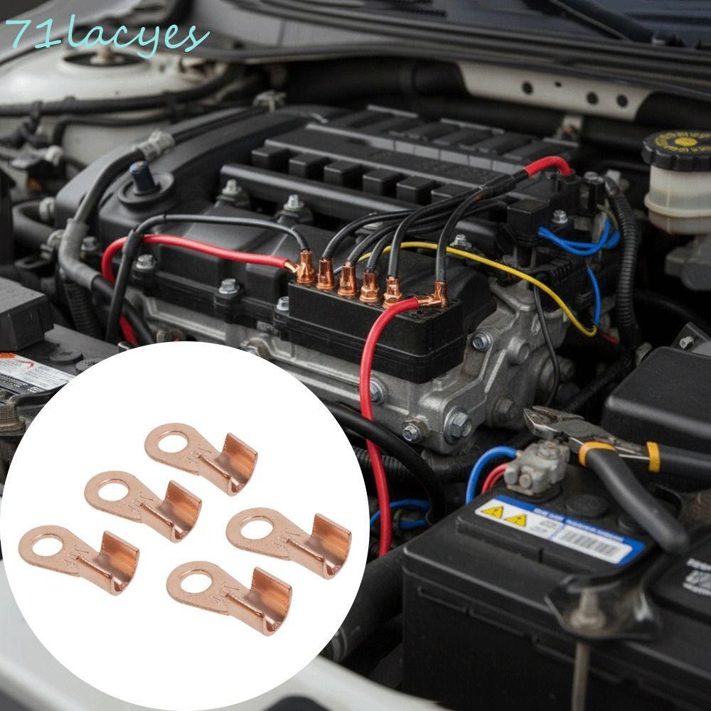 LACYES Wire Terminal, OT Type Red Copper Crimp Terminals, Connector ...