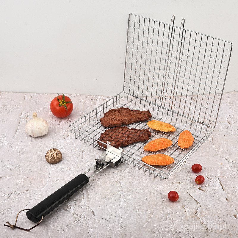 Barbecue Set Stainless Steel Vegetable Grill Net Meat Skewers Oil Brush ...